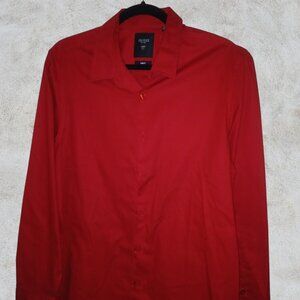 A Red Guess Men's Long-Sleeve Button-Down Shirt